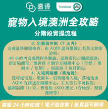 将图片加载到图库查看器,🐾 速譯寵物入境澳洲全攻略服務介紹