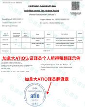 将图片加载到图库查看器，加拿大 安省ATIO 纳税所得记录翻译
