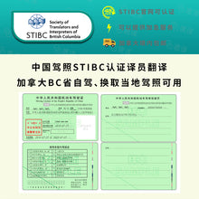 将图片加载到图库查看器，加拿大BC省自驾 中国驾照STIBC认证译员翻译 - 专为加拿大BC省（温哥华等地区）打造 🚗🌟
