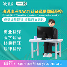 将图片加载到图库查看器，法语文件NAATI认证翻译服务
